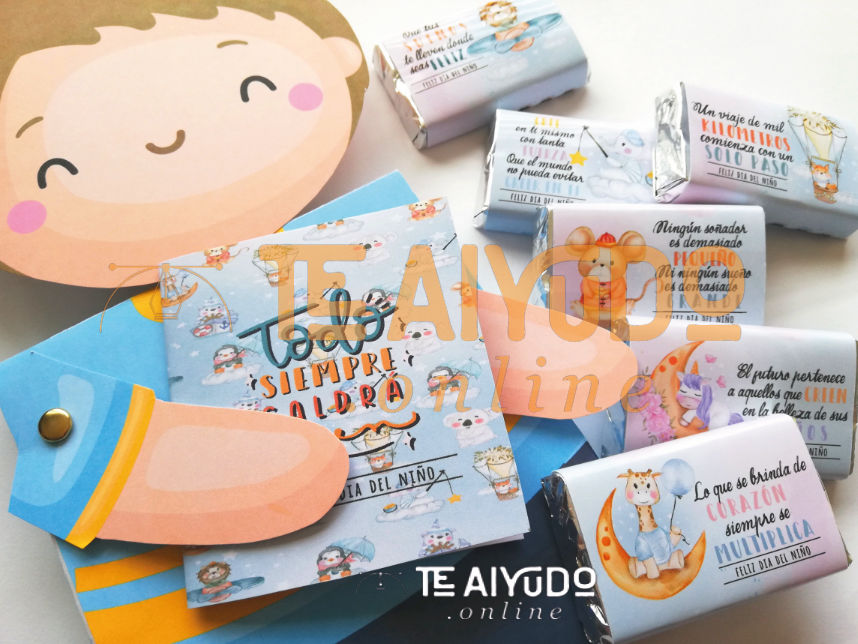 DIGITAL | Niños 20 | Caja Niños y etiquetas de chocolate