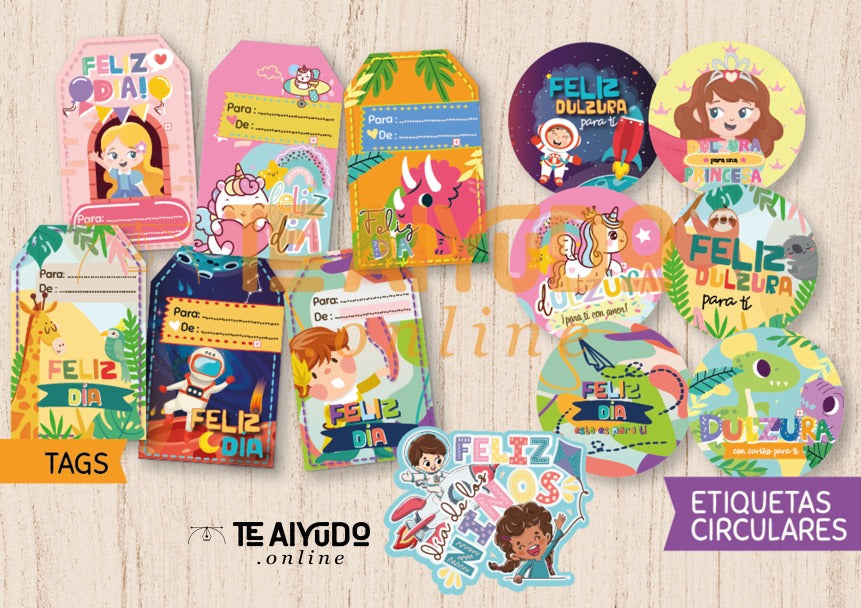 DIGITAL | Niños 21 | Chipsbag, etiquetas circulares y tags