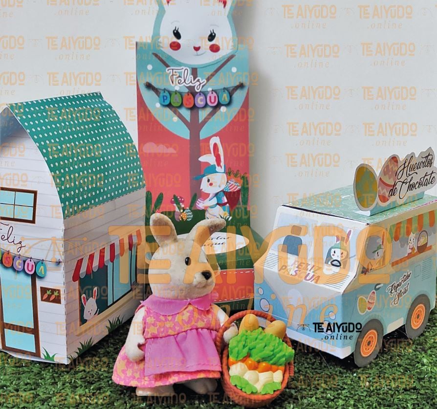 DIGITAL | Pascua 21 | Set Cajitas, Banderines y Etiquetas