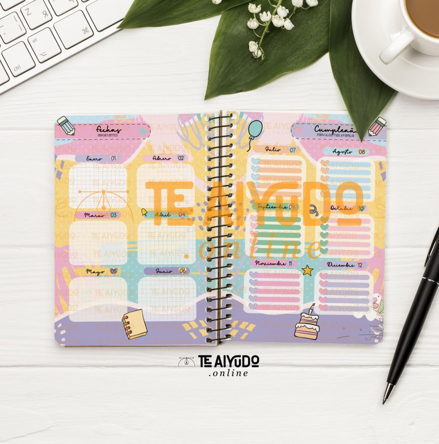 DIGITAL | Téc. Educ. Parvularia 22 | Abstracto | Planner Vertical