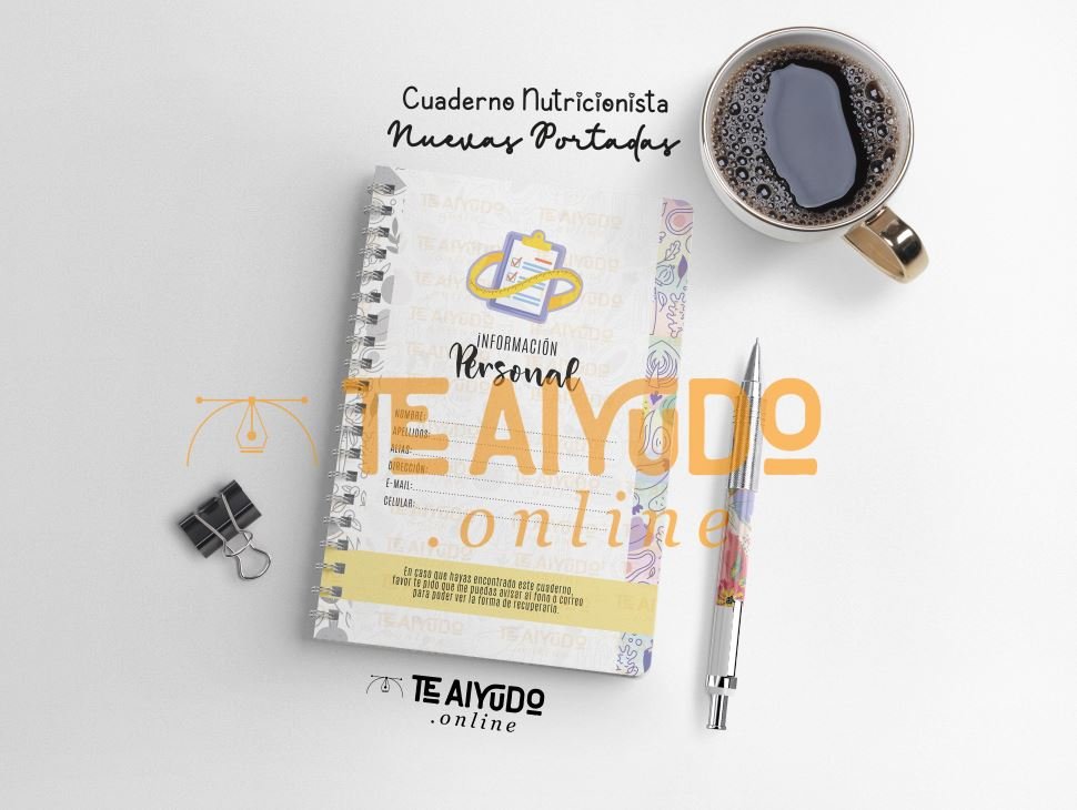 DIGITAL | Nutricionista 22 | Cuaderno Notas + Avatar Personalizable 🍏 | Actualizado 2025-2026