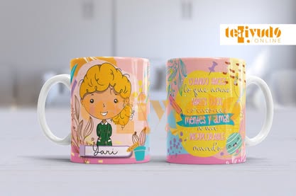DIGITAL | Educadora Parvularia 23 | Floralia 1 | Kit Tazones