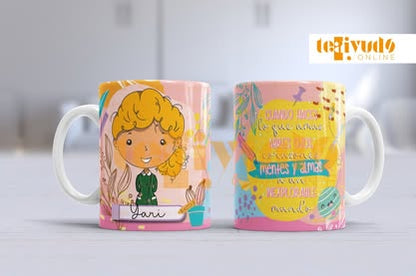 DIGITAL | Educadora Parvularia 23 | Floralia 1 | Kit Tazones