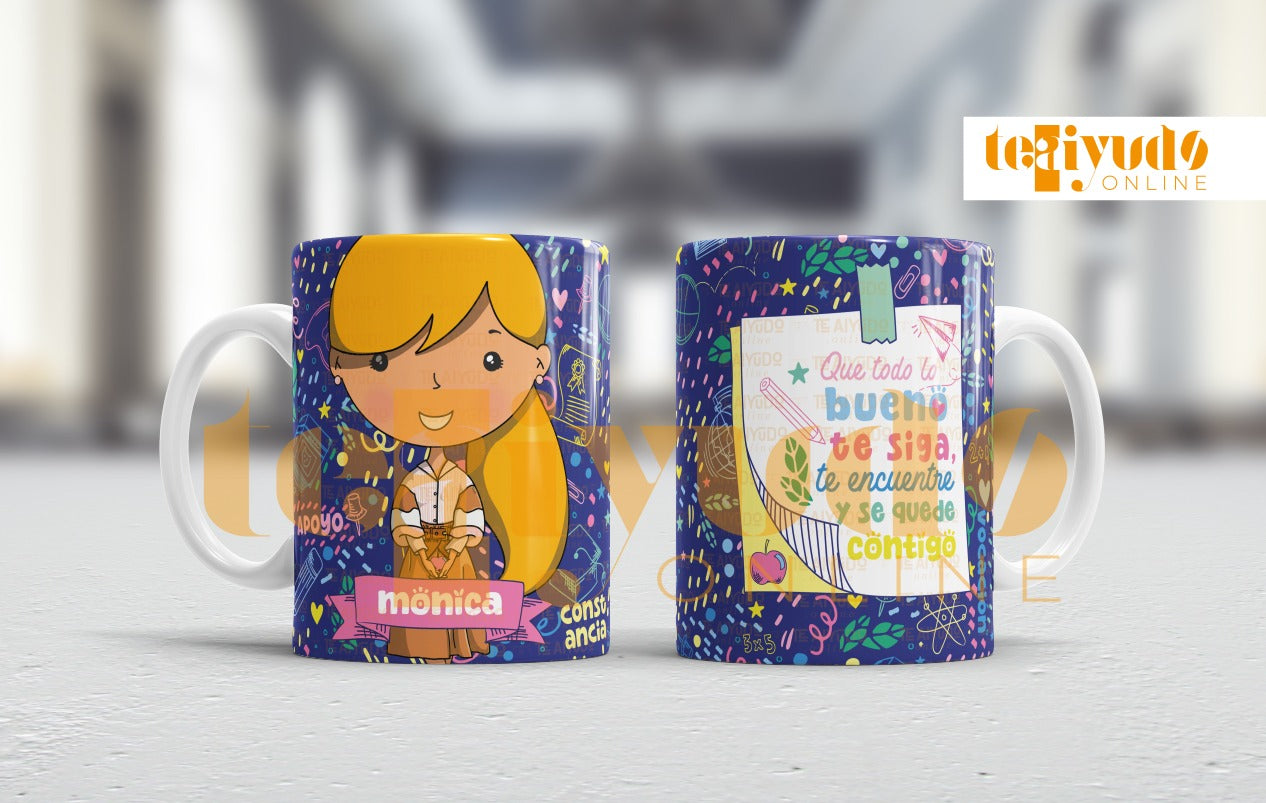 DIGITAL | Profesora 24 | Cute Blue | Tazones