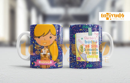 DIGITAL | Profesora 24 | Cute Blue | Tazones