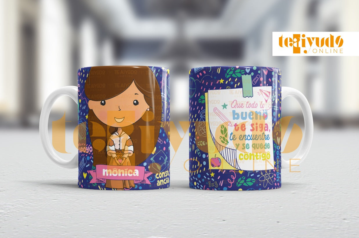 DIGITAL | Profesora 24 | Cute Blue | Tazones