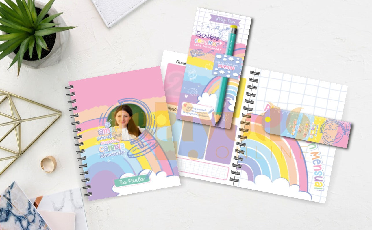 DIGITAL | Profesora 24 | Rainbow Colors | Planner A5