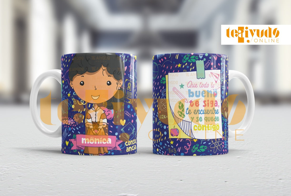 DIGITAL | Profesora 24 | Cute Blue | Tazones