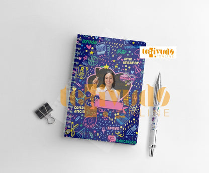 DIGITAL | Profesora 24 | Cute Blue | Planner Vertical