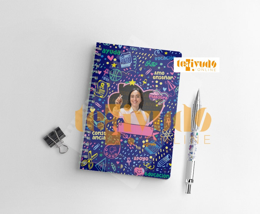 DIGITAL | Profesora 24 | Cute Blue | Planner Vertical