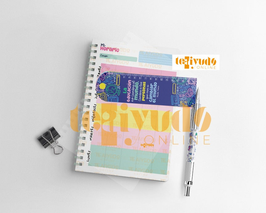 DIGITAL | Profesora 24 | Cute Blue | Planner Vertical
