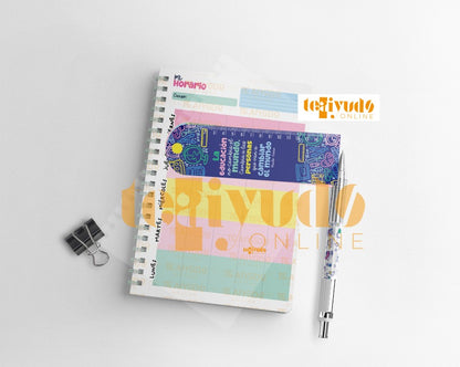 DIGITAL | Profesora 24 | Cute Blue | Planner Vertical