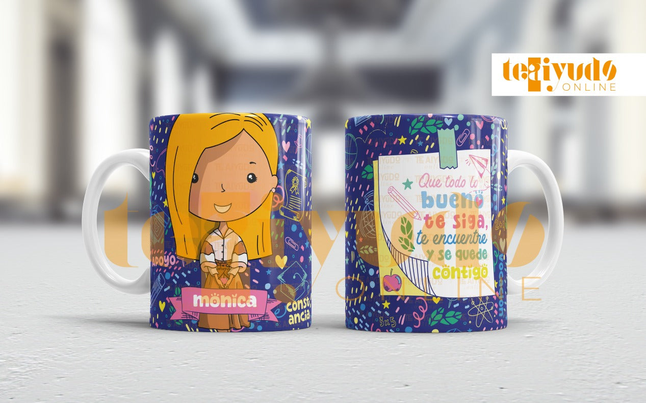 DIGITAL | Profesora 24 | Cute Blue | Tazones