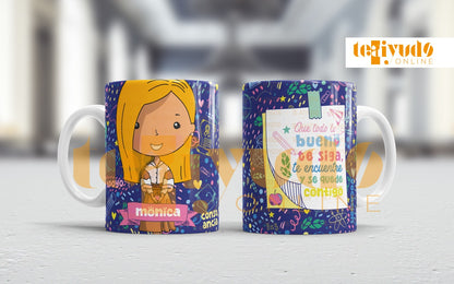 DIGITAL | Profesora 24 | Cute Blue | Tazones