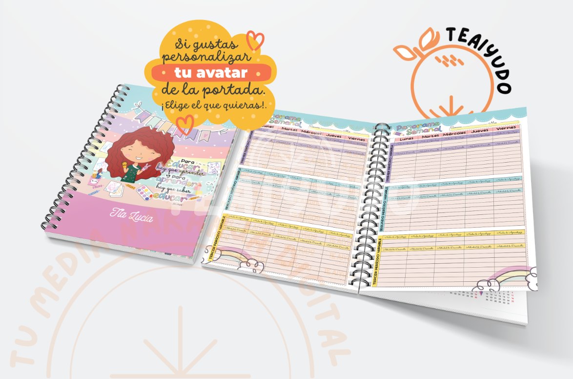 DIGITAL |  Educadora 2024 | Agenda Vertical + Recursos Extra | Actualizado 2025