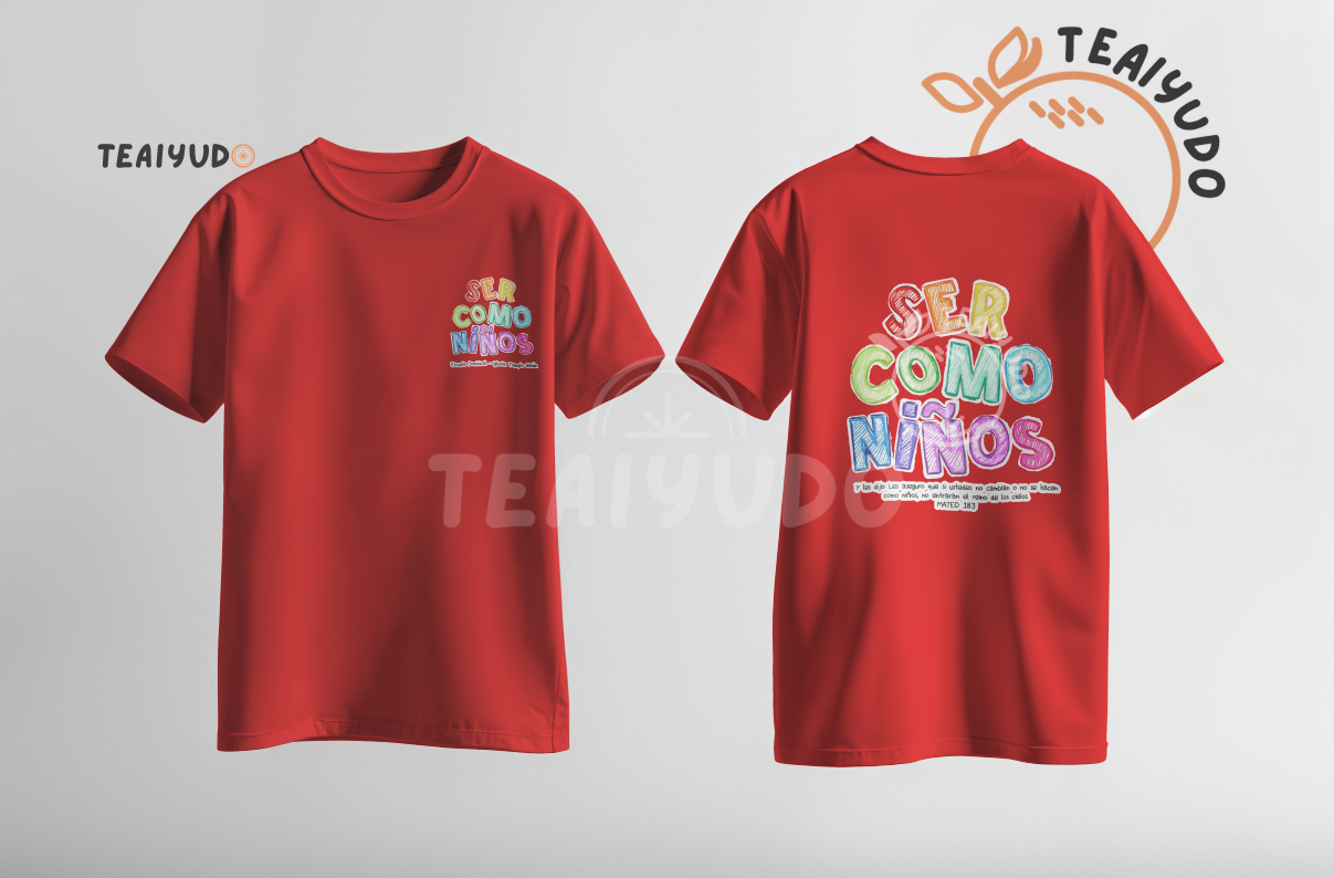 FISICO | Polera Estampada de Algodón "Ser como niños"