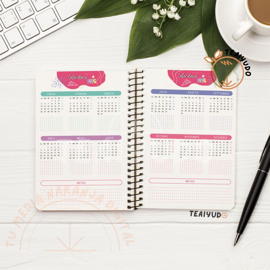 DIGITAL | Profesora 22 | Colorido | Calendario Actualización 2025-2027