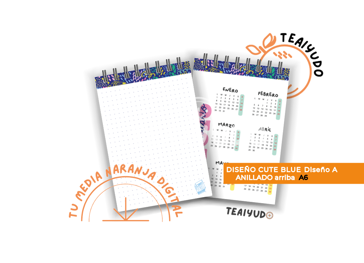 DIGITAL | Profesora 25 | Cute Blue | Cuadernillo A5-A6