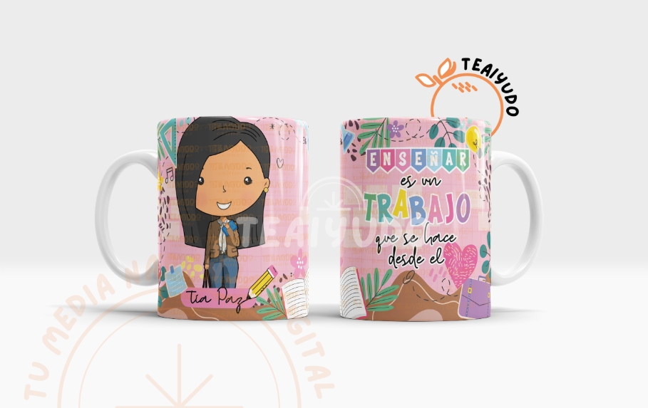 DIGITAL | Profesora 25 | Scolaria | Kit Tazones