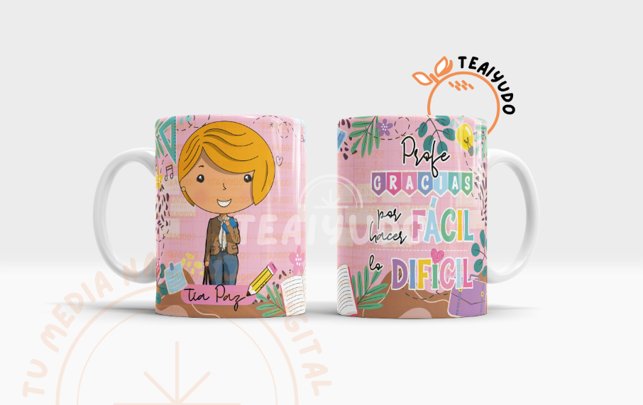 DIGITAL | Profesora 25 | Scolaria | Kit Tazones