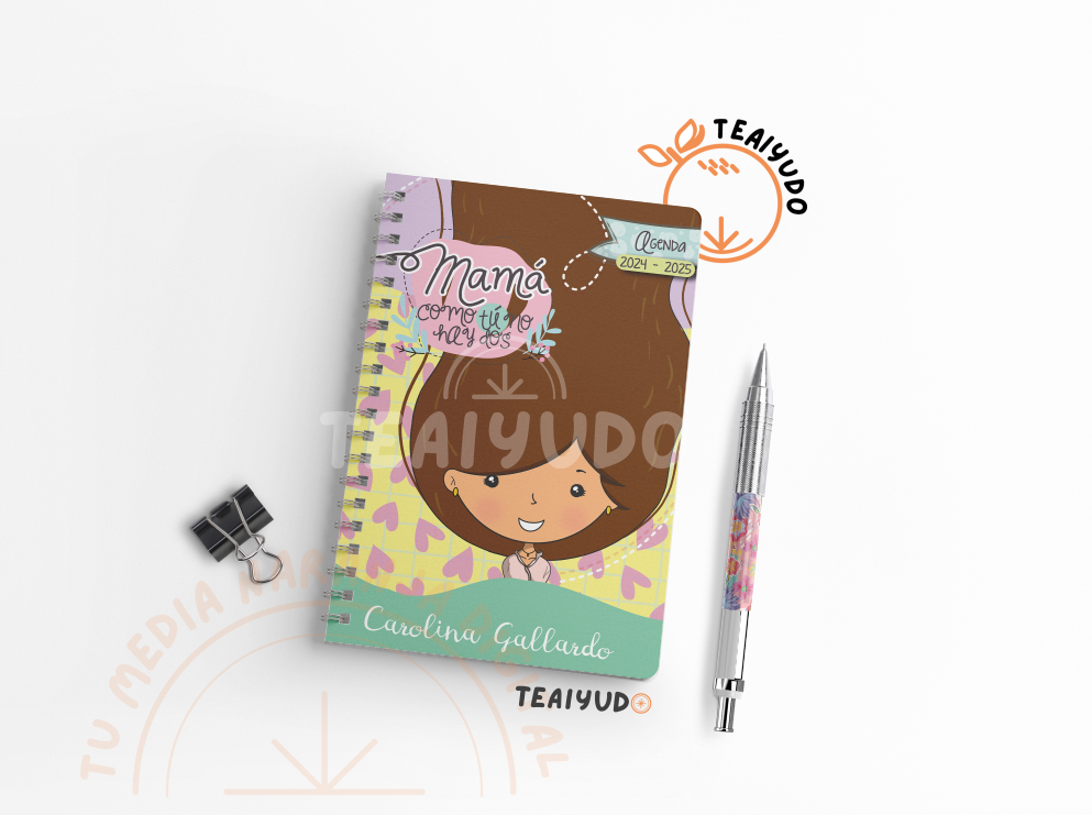 DIGITAL | Mamá 22 | Kit Portadas alternativas Agenda/Planner "Mamá, como tú no hay dos"
