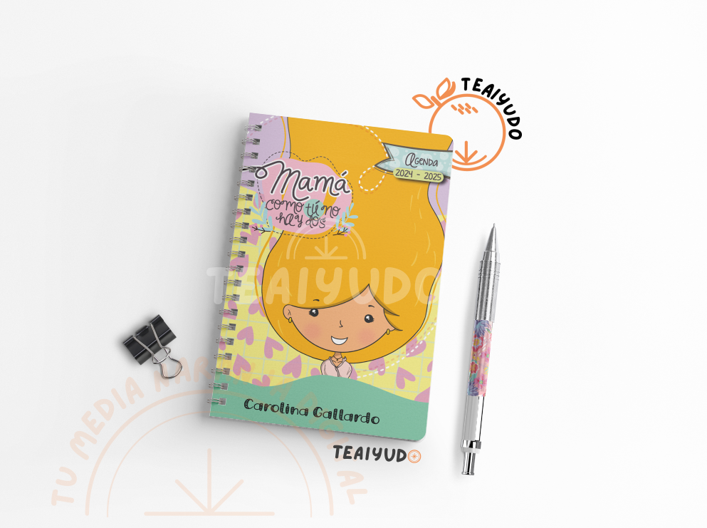 DIGITAL | Mamá 22 | Kit Portadas alternativas Agenda/Planner "Mamá, como tú no hay dos"