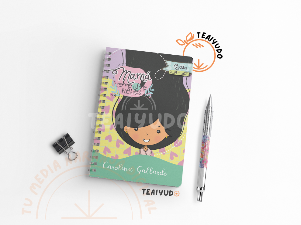 DIGITAL | Mamá 22 | Kit Portadas alternativas Agenda/Planner "Mamá, como tú no hay dos"