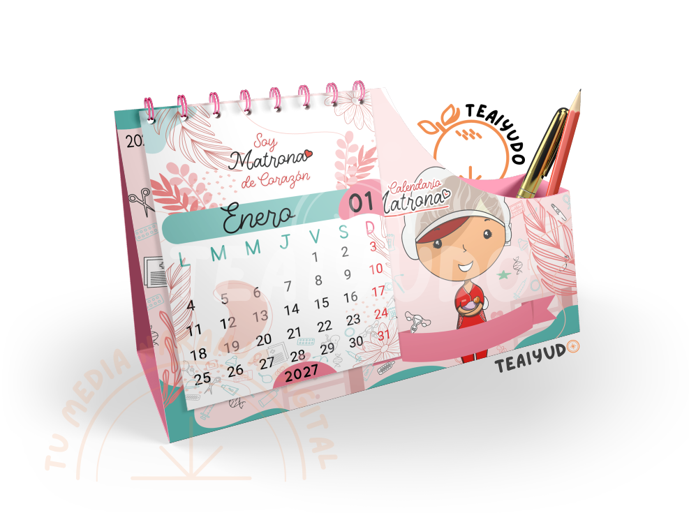 DIGITAL | Matronería 22 | Mintheart | Calendario Escritorio 2025–2027
