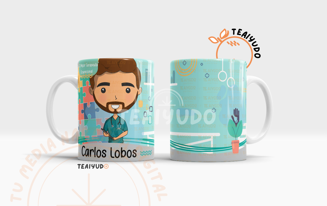 DIGITAL | Terapeuta Ocupacional 25 | Set Tazones Hombres