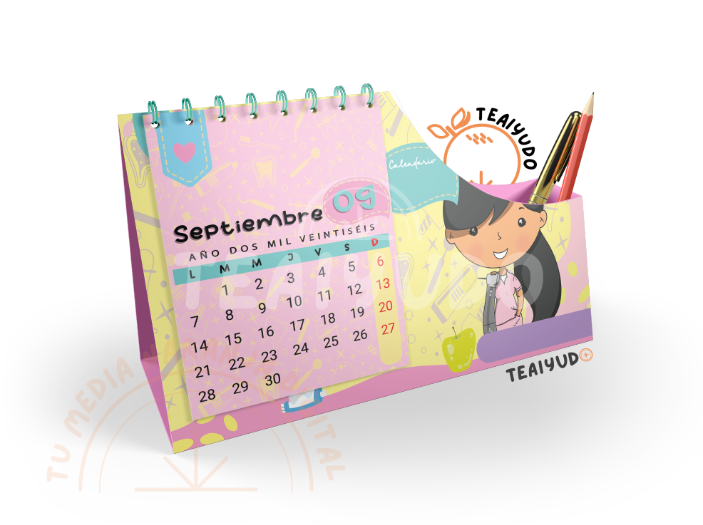 DIGITAL | Odontología 23 | Odontoline | Calendario Escritorio Mujer 2025–2027