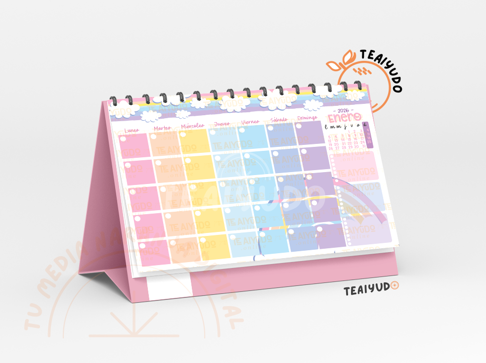 DIGITAL | Profesora 24 | Rainbow colors | Calendario