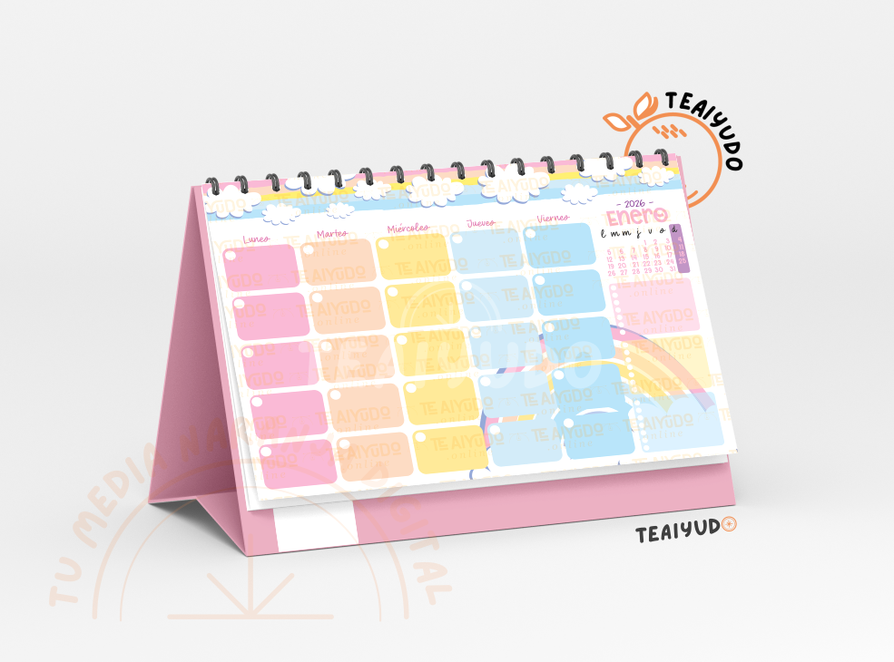 DIGITAL | Profesora 24 | Rainbow colors | Calendario