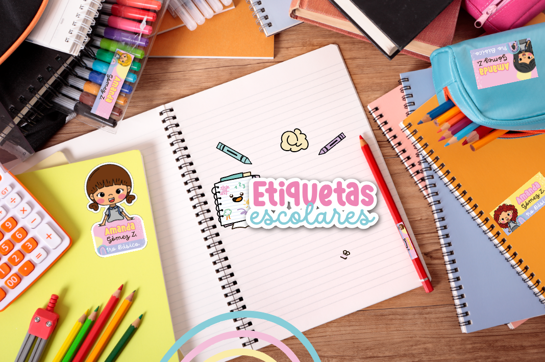 DIGITAL | Escolar 25 | Etiquetas Escolares para Niñas
