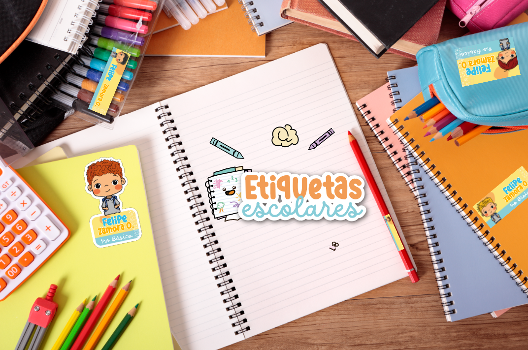 DIGITAL | Escolar 25 | Pack Etiquetas Escolares para Niños