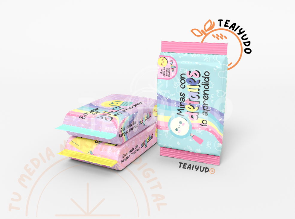 DIGITAL | Téc. Educ. Parvularia 25 | Splashy | Etiquetas de Chocolate