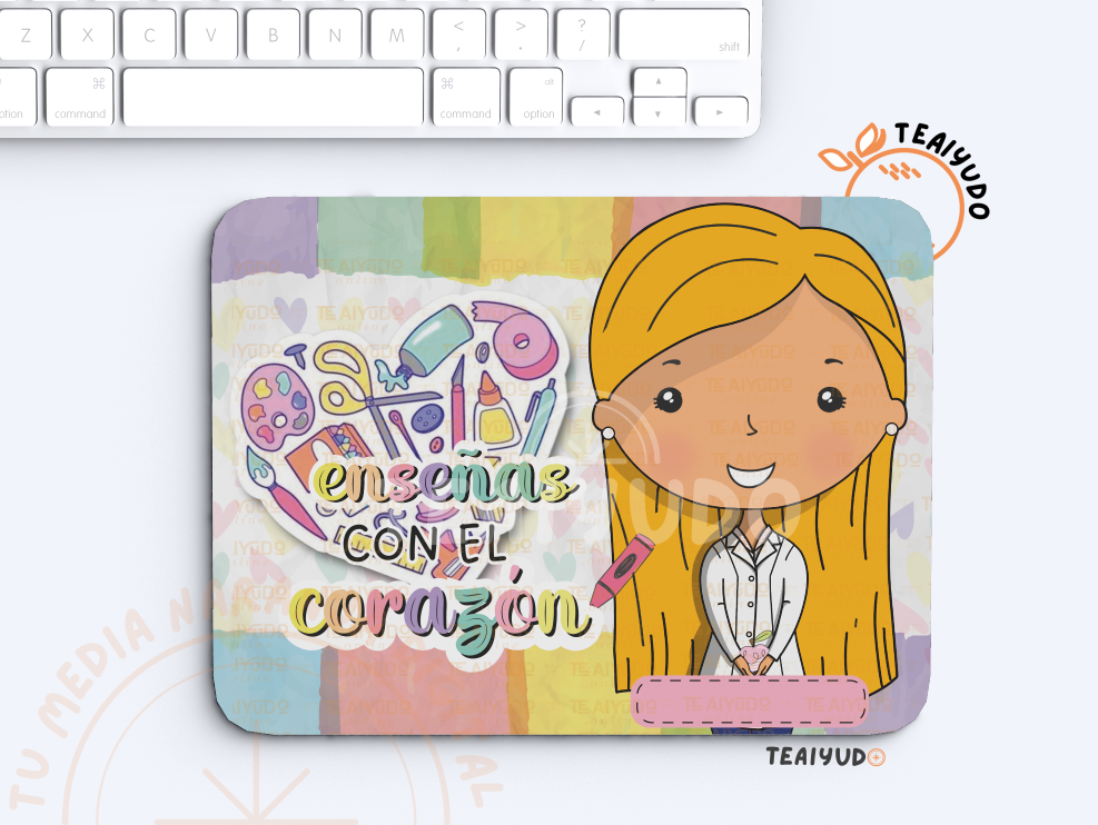 DIGITAL | Asistente Educación 23 - Blanco | Acuarel | Estampa