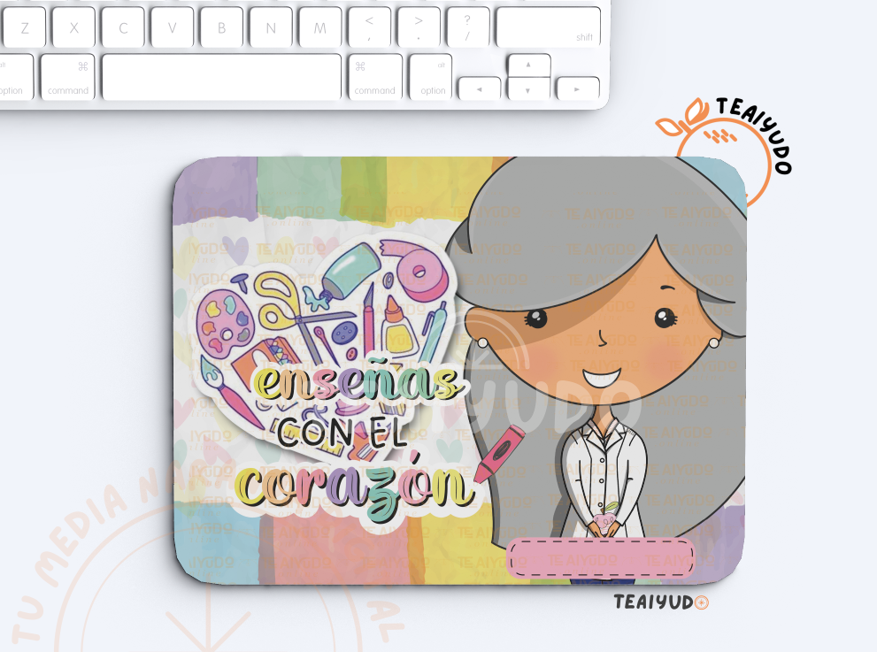 DIGITAL | Asistente Educación 23 - Blanco | Acuarel | Estampa
