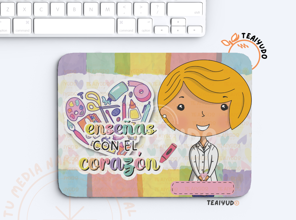DIGITAL | Asistente Educación 23 - Blanco | Acuarel | Estampa