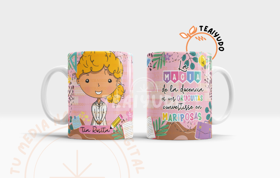 DIGITAL | Asistente 25 | Scolaria | Tazones, delantal blanco