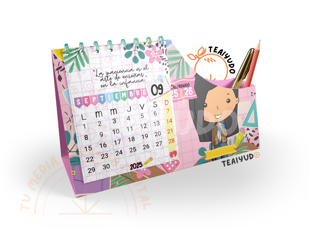 DIGITAL | Profesora 2025 | Scolaria Calendario Escritorio 2025–2027