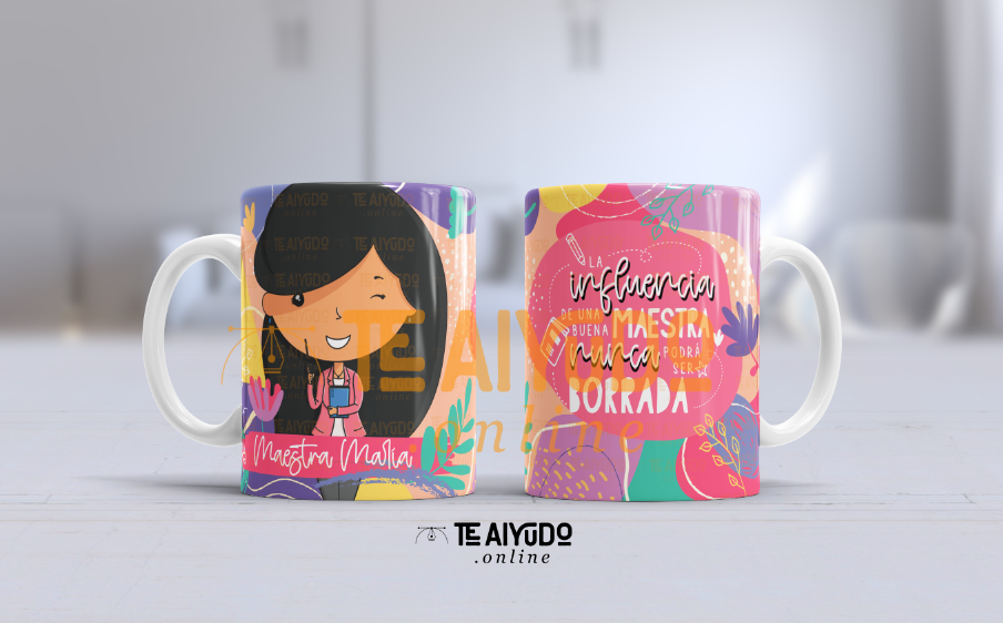 DIGITAL | Profesora 22 | Colorido | Kit Tazones