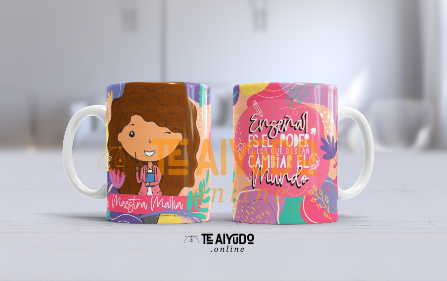 DIGITAL | Profesora 22 | Colorido | Kit Tazones