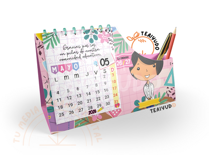 DIGITAL | Asistente blanca 2025 | Scolaria Calendario Escritorio 2025–2027