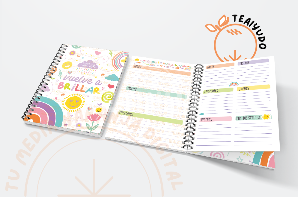 DIGITAL | Planner 2025 | Kit "Vuelve a Brillar" A5 + Accesorios Editables y Regalos Exclusivos