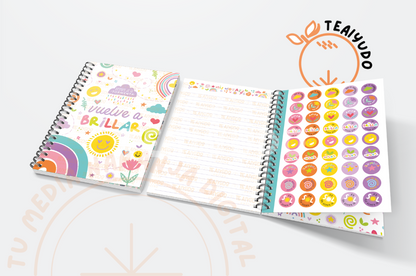 DIGITAL | Planner 2025 | Kit "Vuelve a Brillar" A5 + Accesorios Editables y Regalos Exclusivos