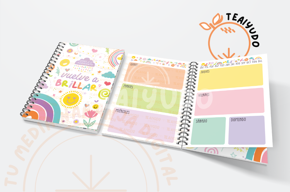 DIGITAL | Planner 2025 | Kit "Vuelve a Brillar" A5 + Accesorios Editables y Regalos Exclusivos