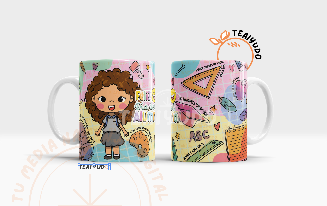DIGITAL | Alumno 25, diseño escolar | Tazones Niña