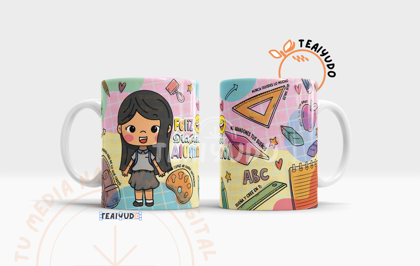 DIGITAL | Alumno 25, diseño escolar | Tazones Niña