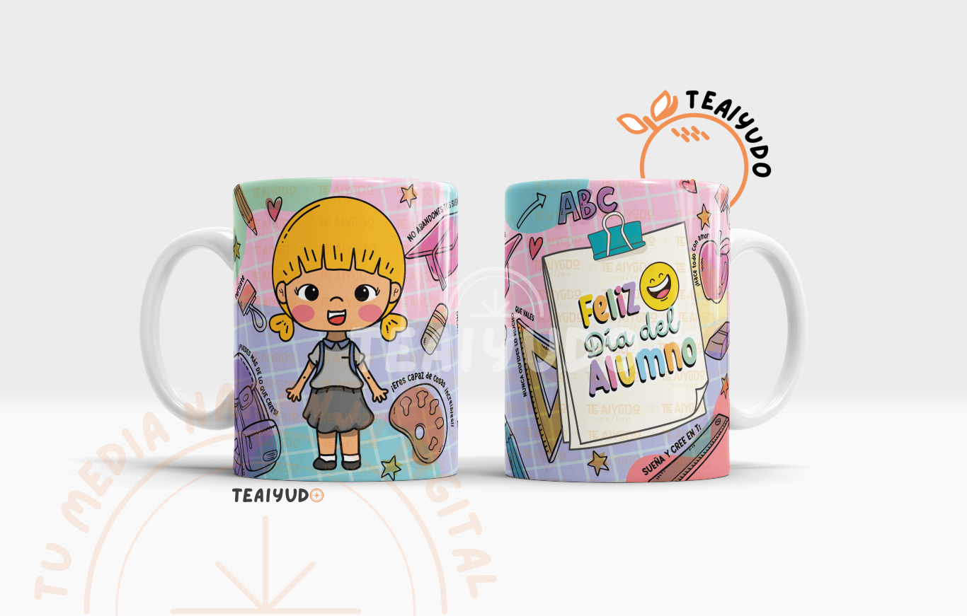 DIGITAL | Alumno 25, diseño escolar | Tazones Niña