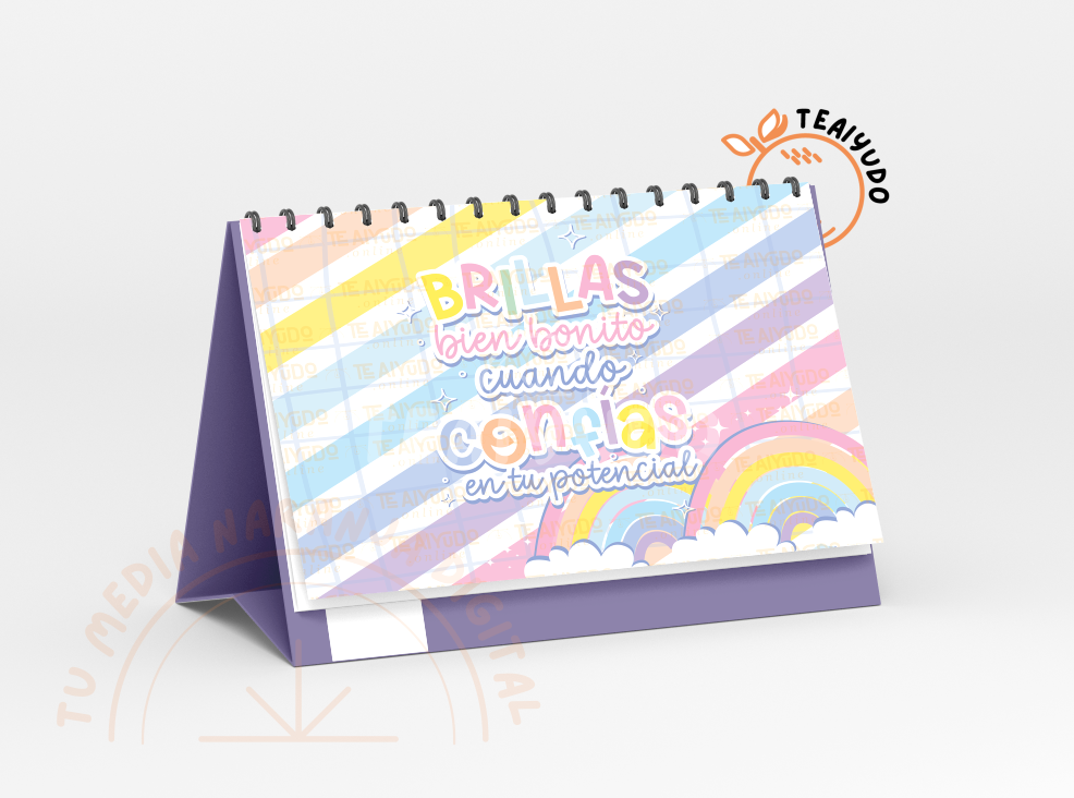 DIGITAL | Profesora 24 | Rainbow colors | Calendario